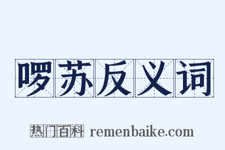 啰苏反义词是什么意思的图片